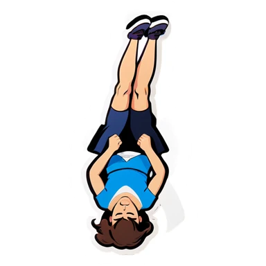 One man supports the back of a falling woman sticker