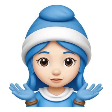 girl smurf  sticker