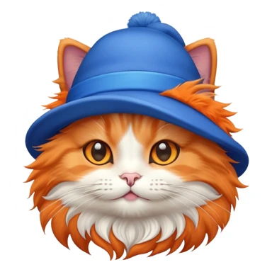 gato con sombrero color azul  sticker