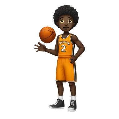 Black boy with free forms shooting a 3 pointer sticker