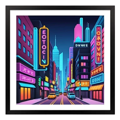 Aesthetic downtown  sticker