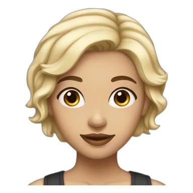 Light skinned girl in her 20s with dark short hair sticker