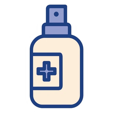 sanitizer spray, clean design, no text sticker