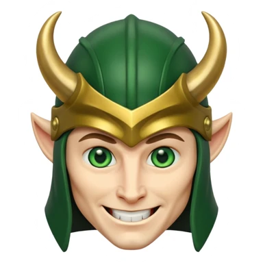 portrait of Loki – Horned helmet, mischievous grin








 sticker