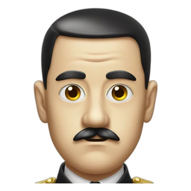 hitler with clow nose sticker
