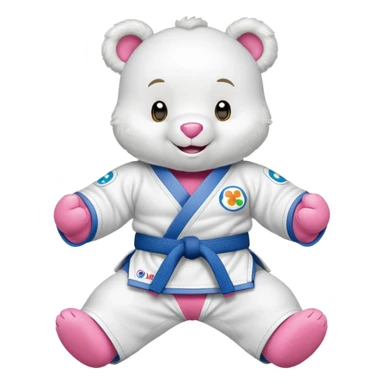 Care bear in a jiu jitsu gi sticker