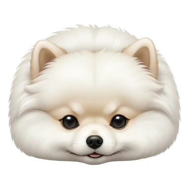 Sleeping white Pomeranian sticker