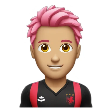 Albania national team with pink hair sticker