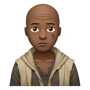 bald black man egypt poor sticker