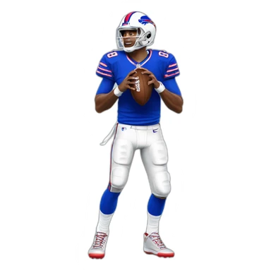 buffalo bills quarterback with white socks sticker