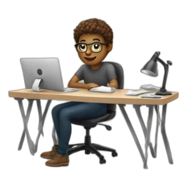 graphic-designer-at-desk sticker