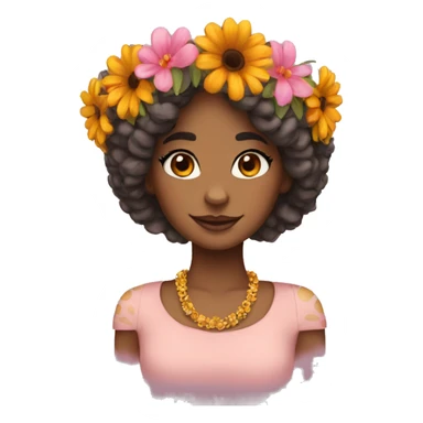 Leopard flower crown  sticker