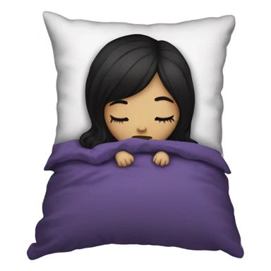 Goth girl sleeping in pillow sticker