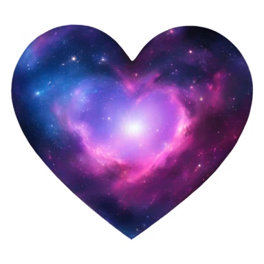 Galaxy heart sticker