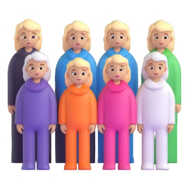 five white people standing together in a team sticker