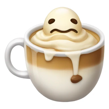 Small Affogato in mug without a face sticker