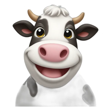happy cow teacher sticker