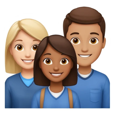 tres estudiantes felices  sticker