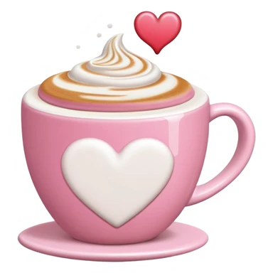 Cute pink cappuccino sticker