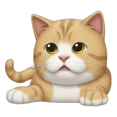 Cat in depression sticker