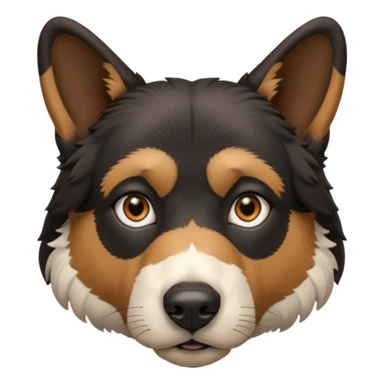 German sheepdog head only sticker
