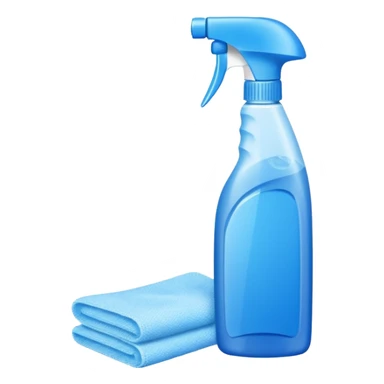 cleaning product and rag sticker