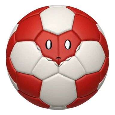 A soccer ball kissing a softball sticker