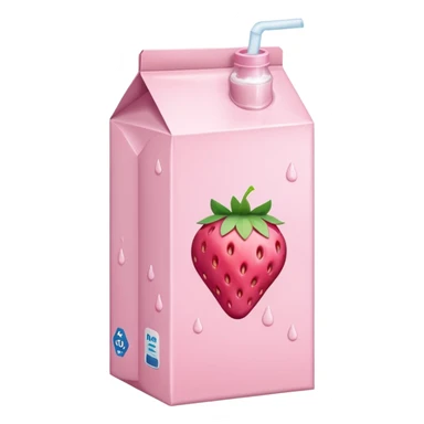 Strawberry milk carton sticker