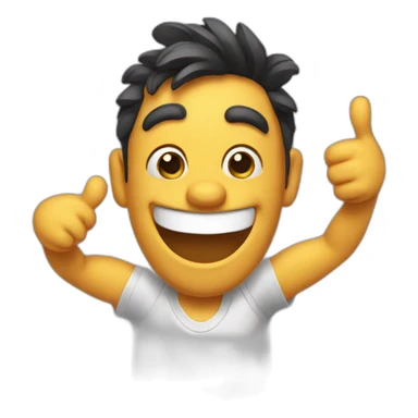 Goofy thumbsup sticker