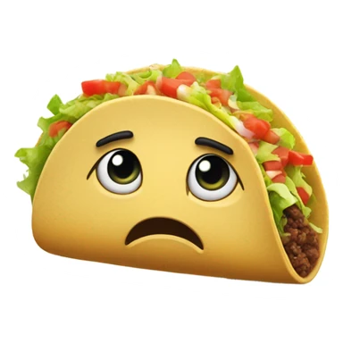 Angry taco sticker