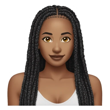 box braids sticker