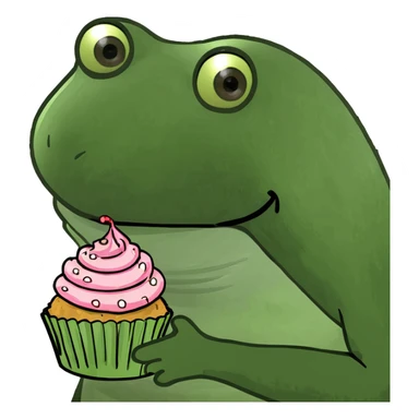 cupcake with pink icing sticker