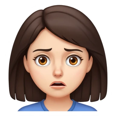 Flustered brunette sticker