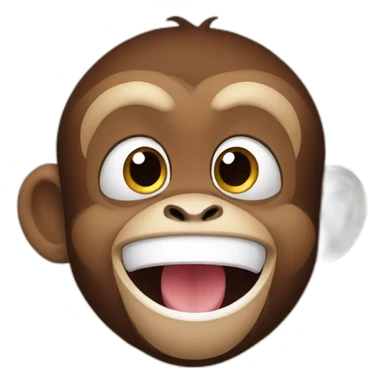 Monkey the life excited sticker