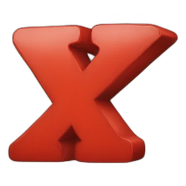 red letter x canceld sticker