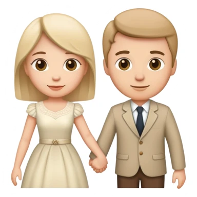 couple holding hands, husband and wife, married couple sticker