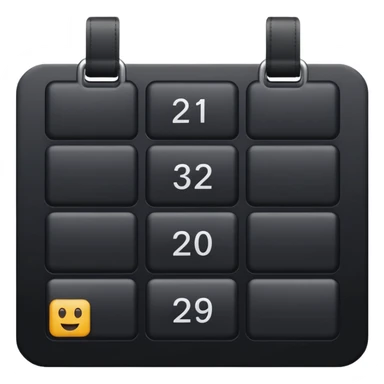 payment schedule — a black matte calendar sticker