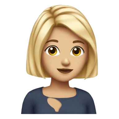 blonde hair with short hair lue eyes with a cat in her hand sticker