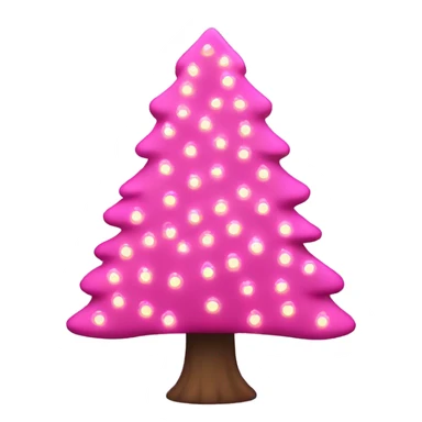 New year tree with pink lights sticker
