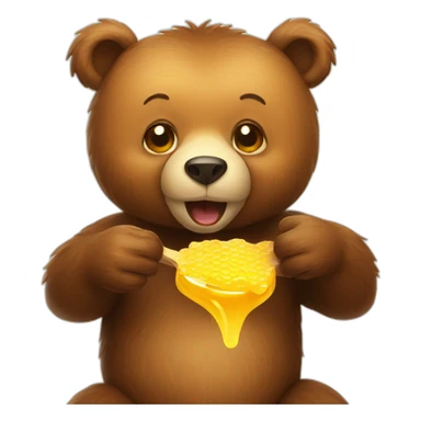  Bear eat honey sticker