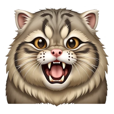 Manul pallas cats with pig nose screaming sticker