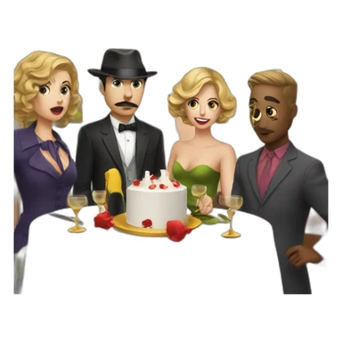 Murder-mystery-party sticker