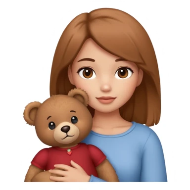 spetical girl with bear  sticker