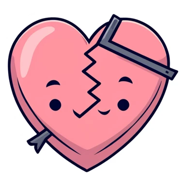 broken heart sticker