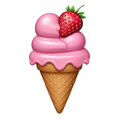ice cream heart sticker