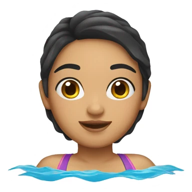 mexican girl swimming sticker