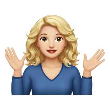 It wasn’t me, blonde wavy hair hands up smirk sticker