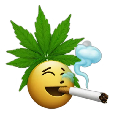 Smoking weed sticker