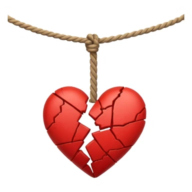 Broken and tied heart sticker