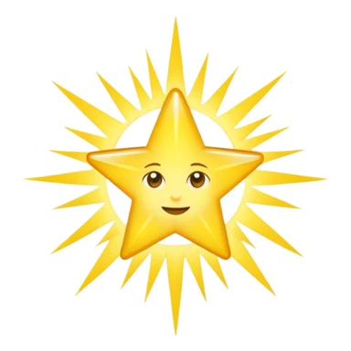 star with long rays sticker